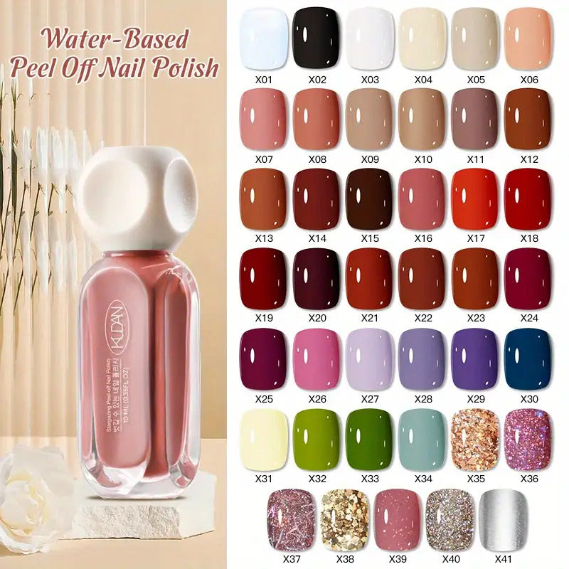6pcs/SET-10ml Nail Polish Quick Drying Water-Based Off Nail Polish