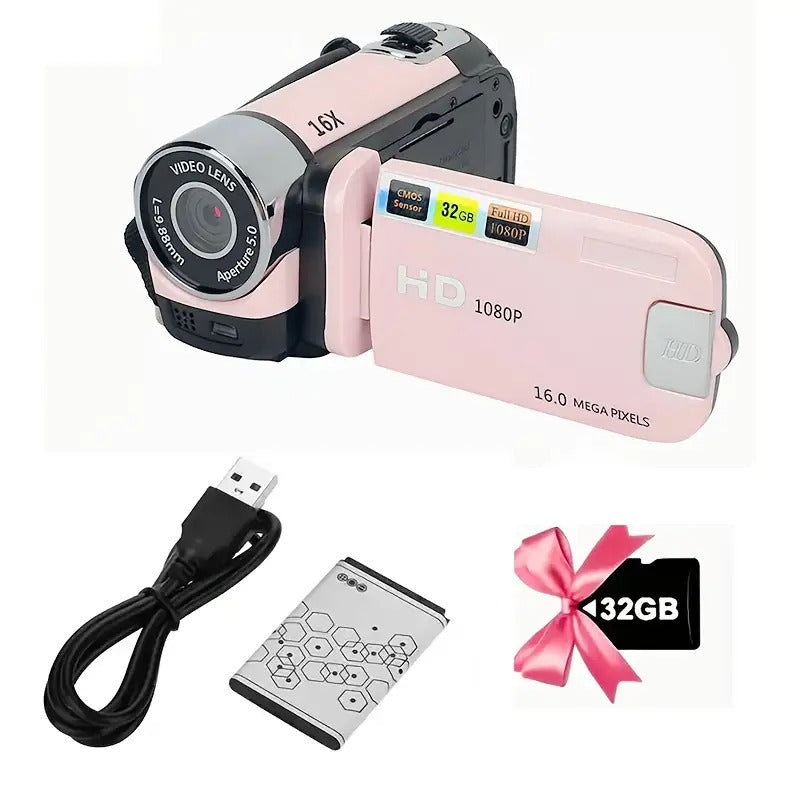 A Camera with A 270° Rotating LED Flip Screen