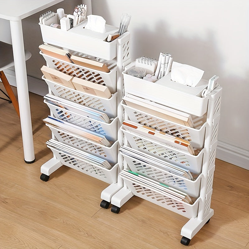 1 Five-layer portable bookshelf storage rack