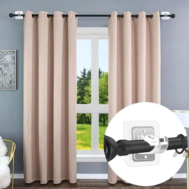 Adjustable Drapery Self Adhesive Curtain Rod Brackets
