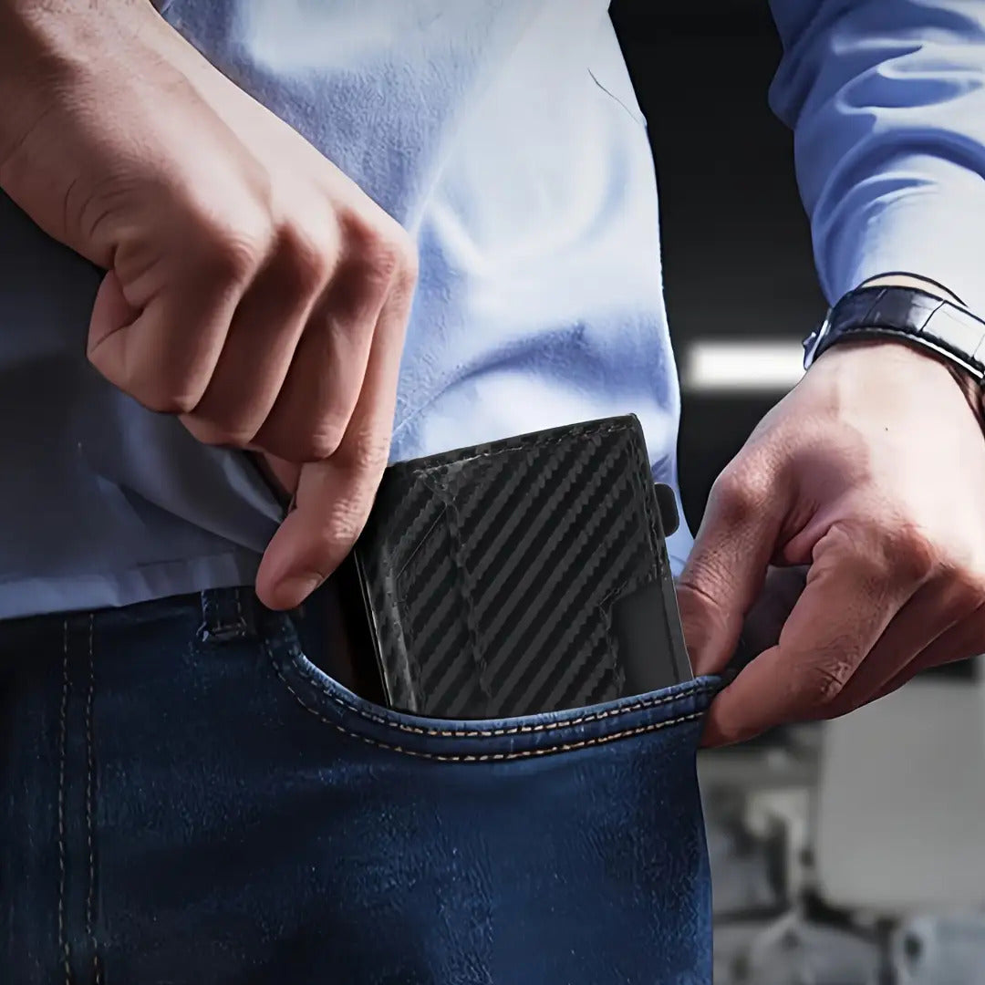Men'S Slim RFID Blocking Wallet