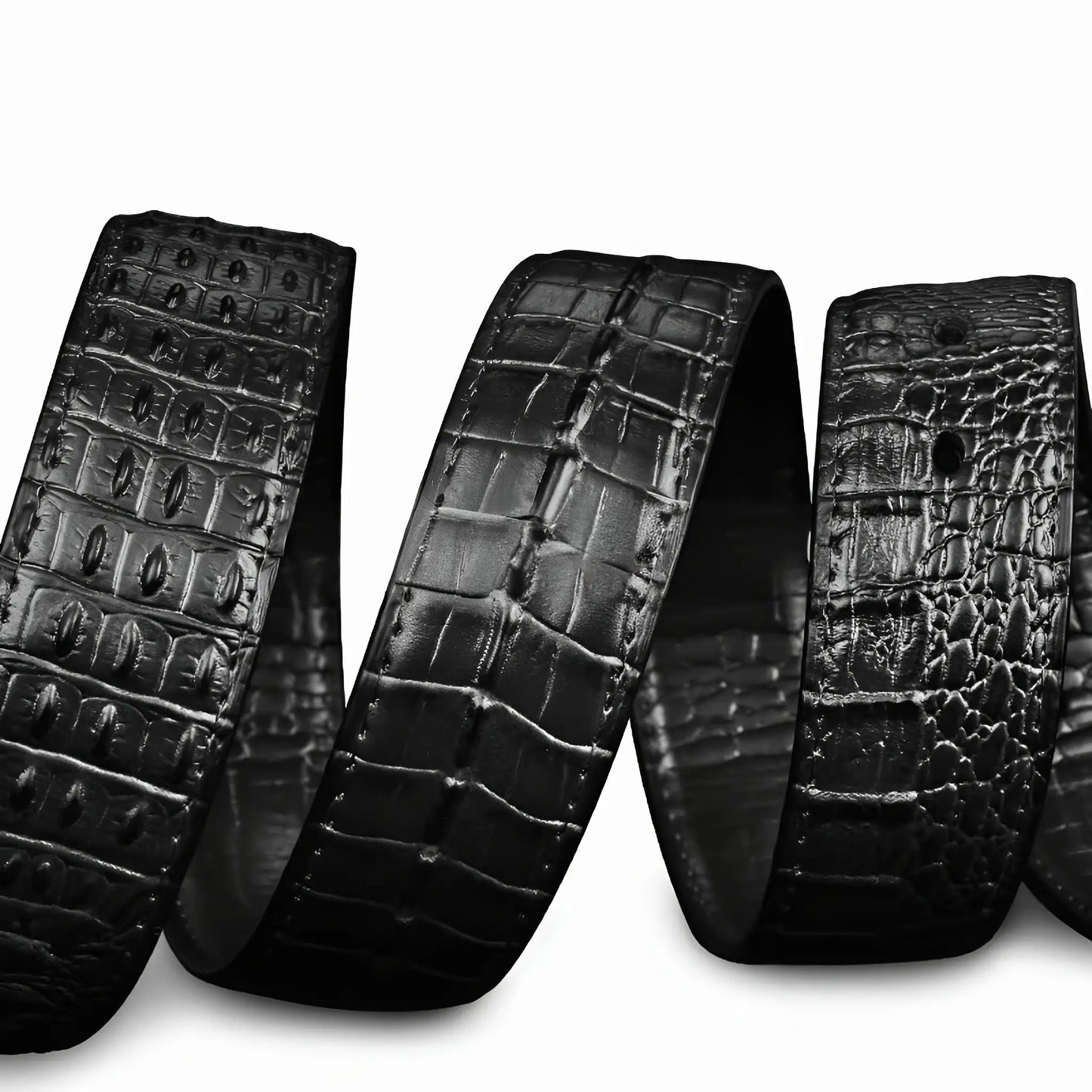 1-Pack Men'S Crocodile Pattern Design Belt
