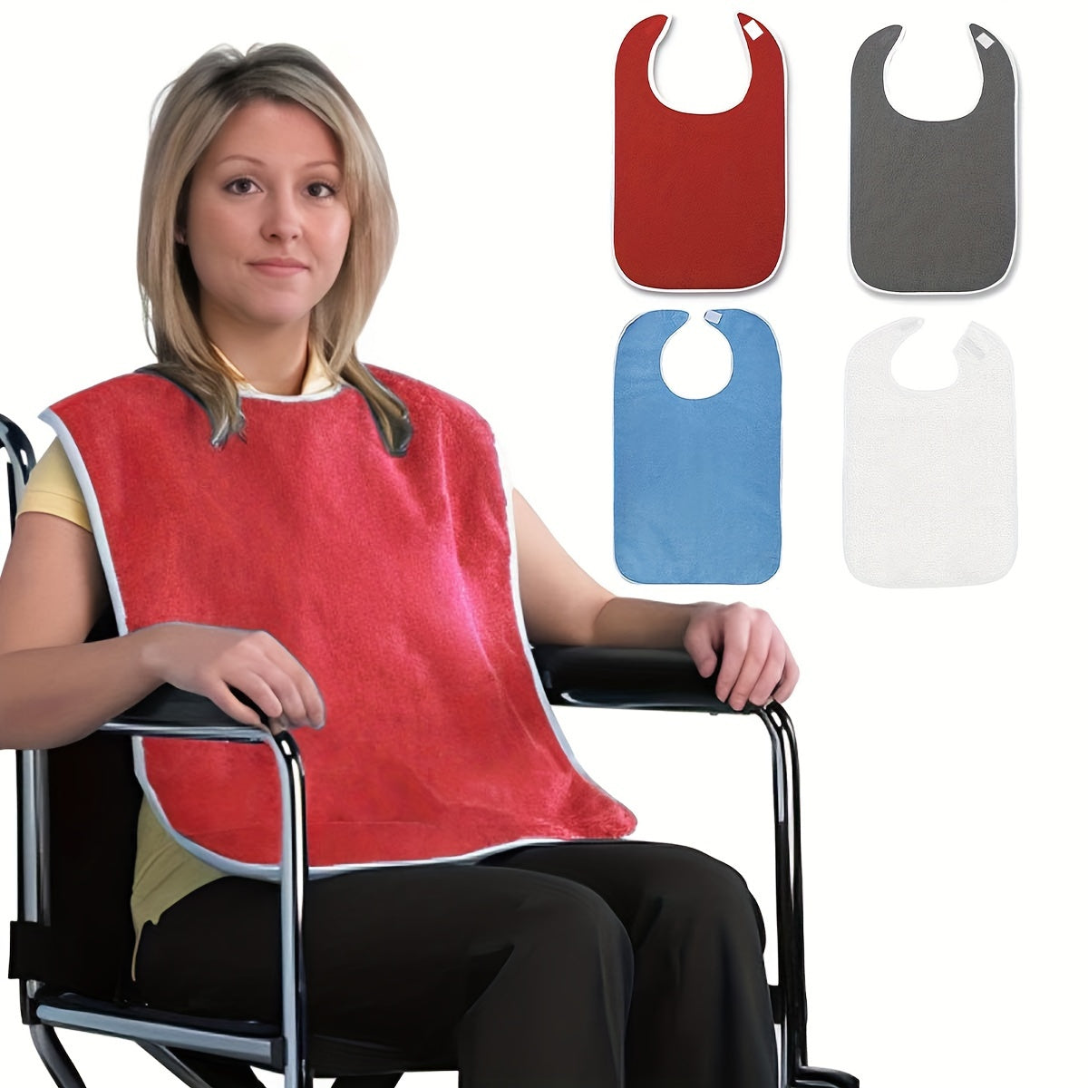 4-Pack Adult Bibs for Eating