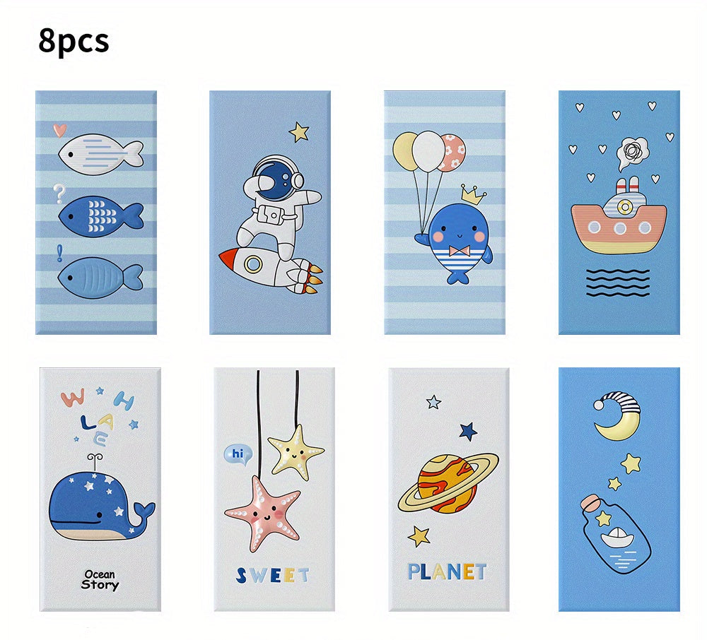 8pcs Bedside Wall Soft Pads