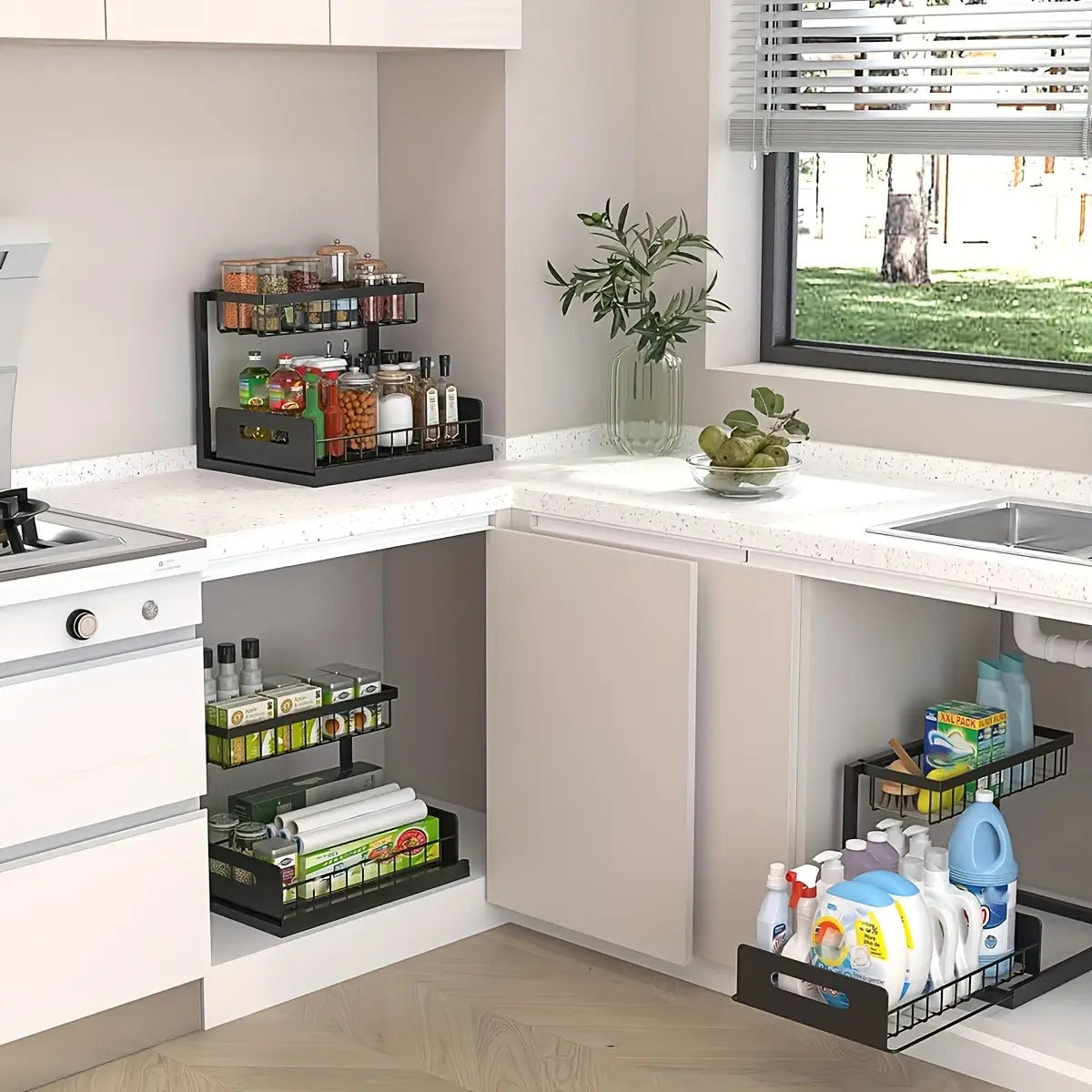 2 Tier Under Sink Organizers And Storage
