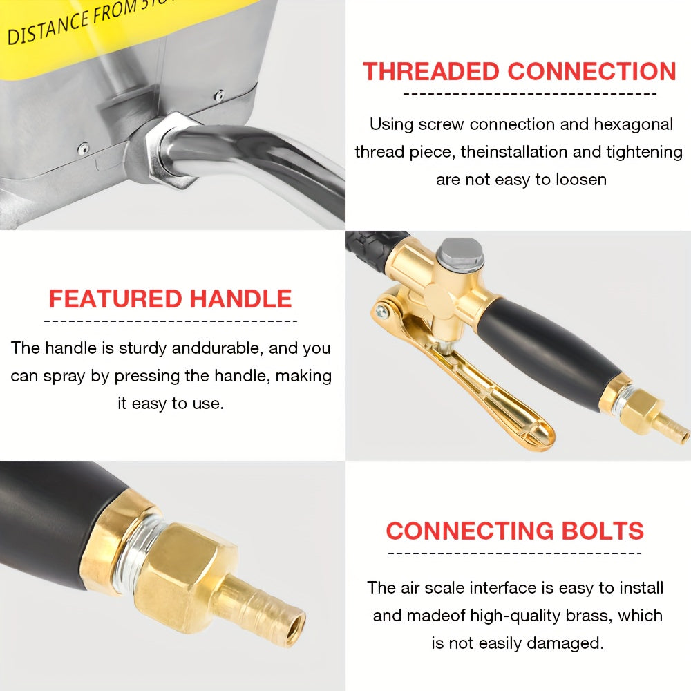 1 Set Professional 4-Hole Wall Cement Spray Gun