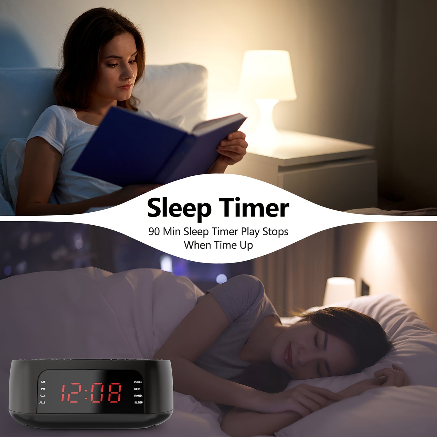 CD Player Alarm Clock Radio with Remote