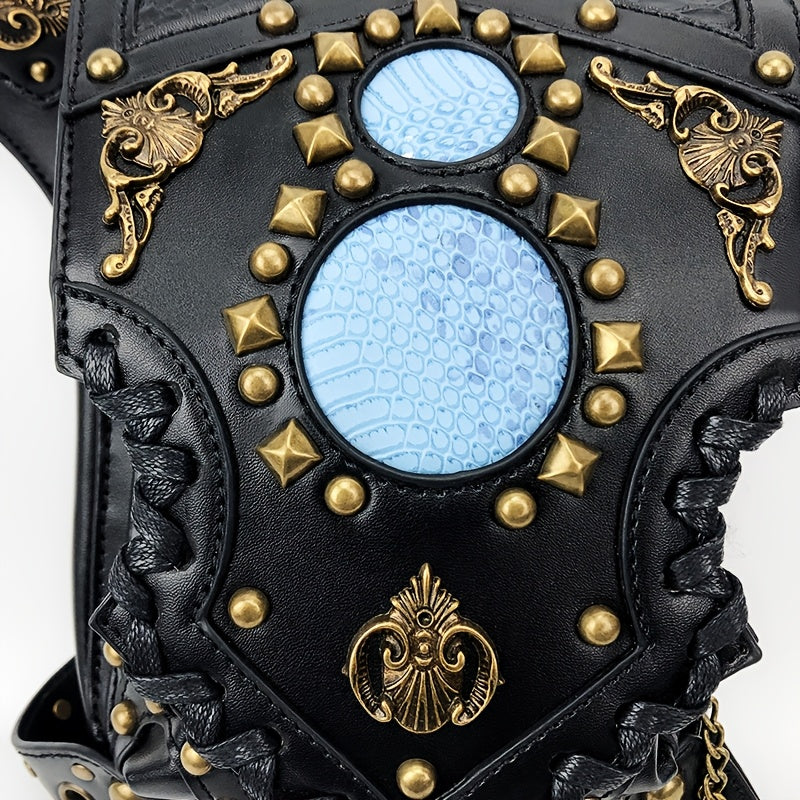 Trendy Steampunk Shoulder Crossbody Bag Chain Bag for Women And Men