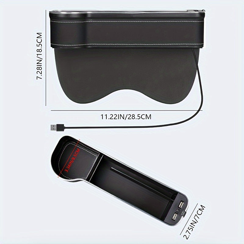 ABS Resin Car Seat Slot Storage Box with Mobile Phone Holder