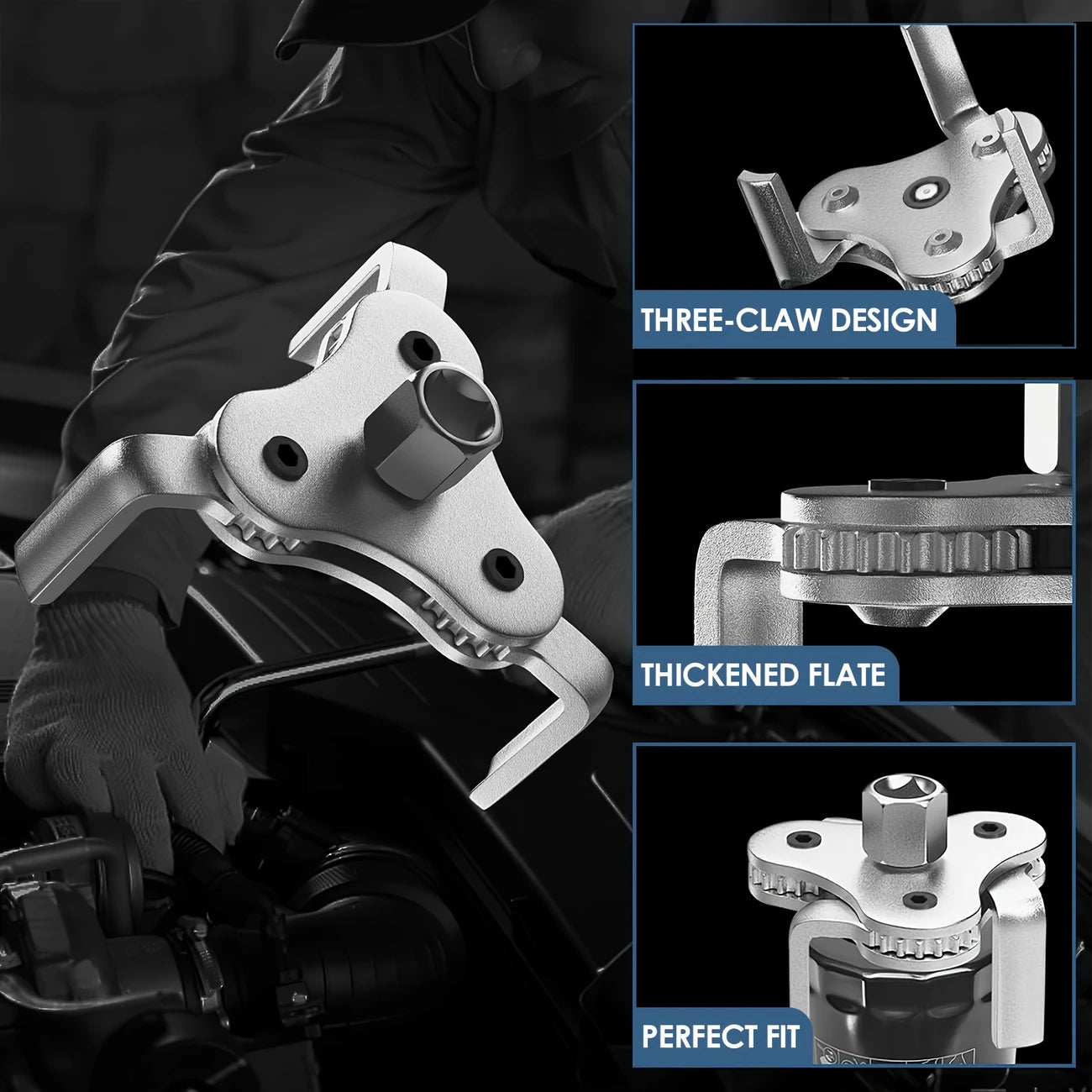 Universal Oil Filter Wrench Adjustable