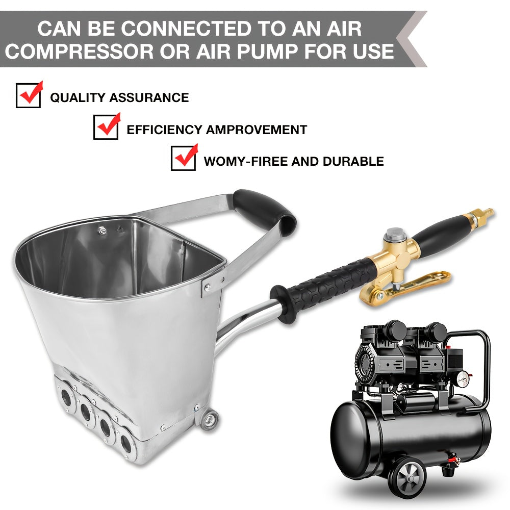 1 Set Professional 4-Hole Wall Cement Spray Gun