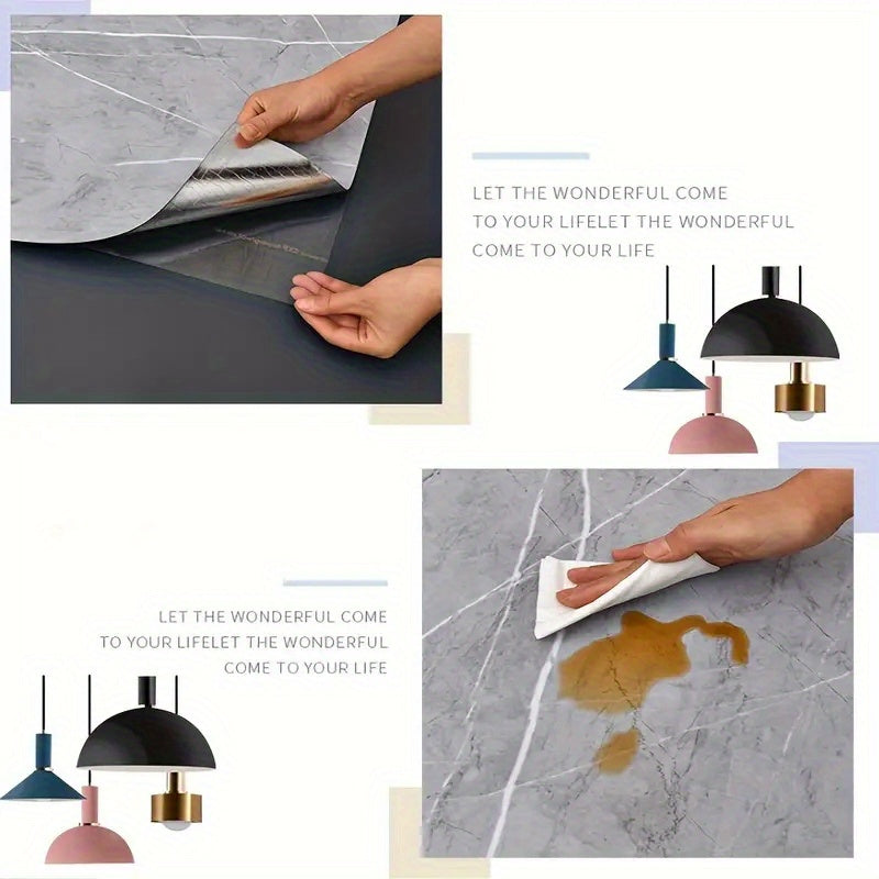 15pcs Imitation Marble Thickened Floor Stickers