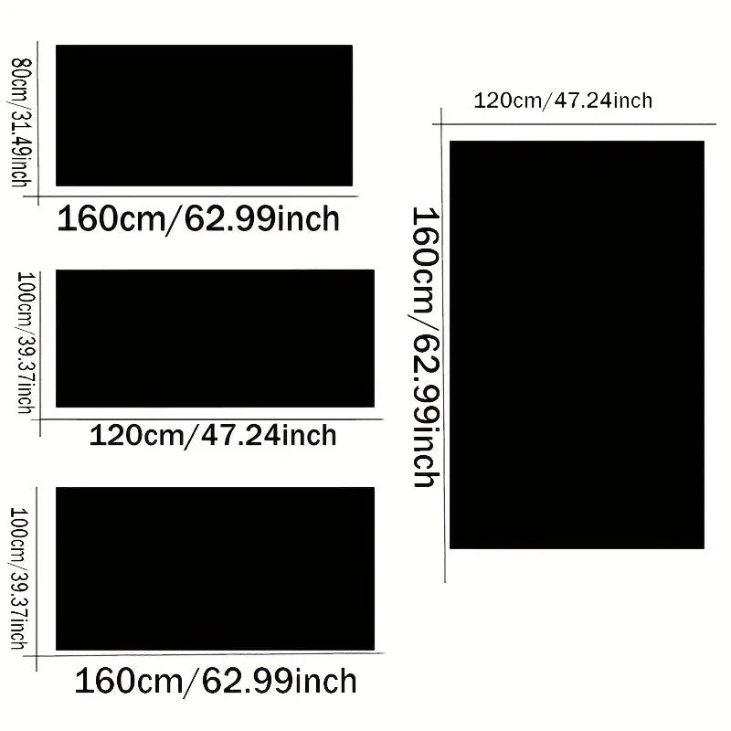 2pcs Plush Rectangular Area Mat
