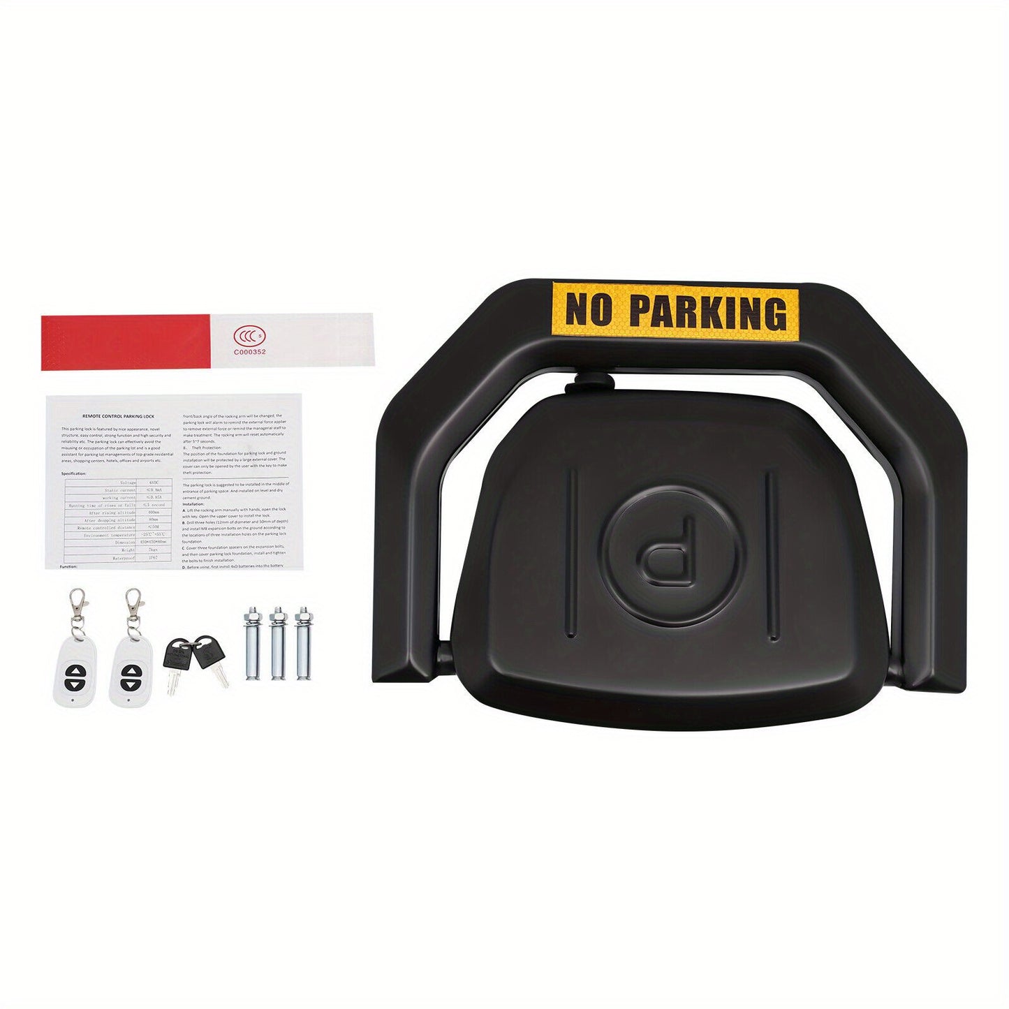 Auto Parking Latch, Space Saver Lock, Car Park Barrier with Remote Control