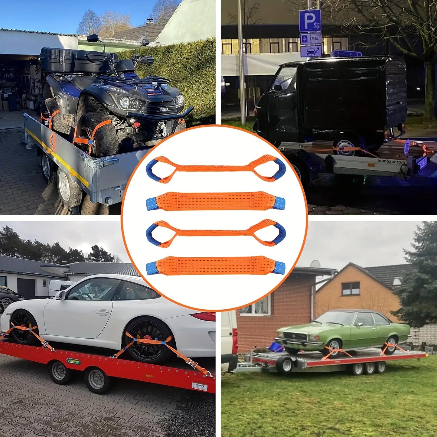 Four Universal Vehicle Transport Straps