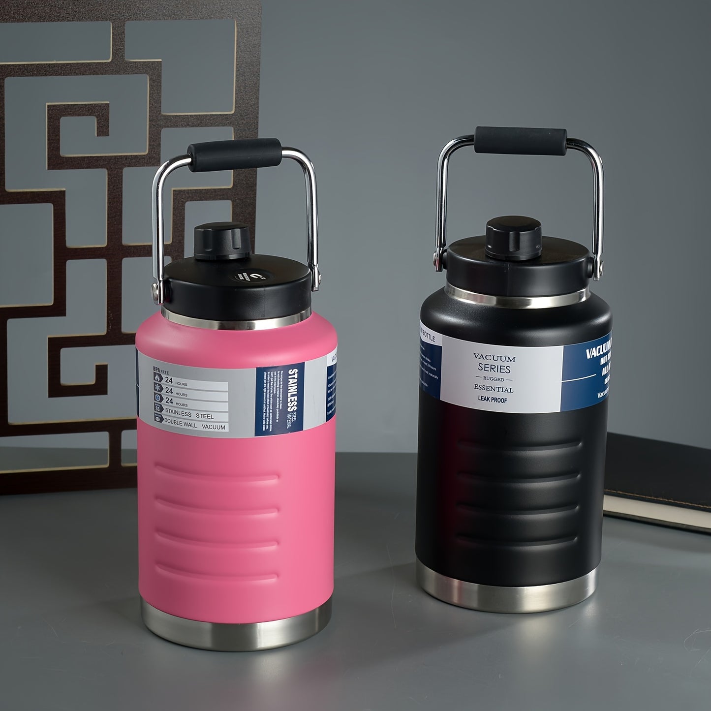 Stainless Steel Insulated Vacuum Bottle 2000ml with Magnetic Lid
