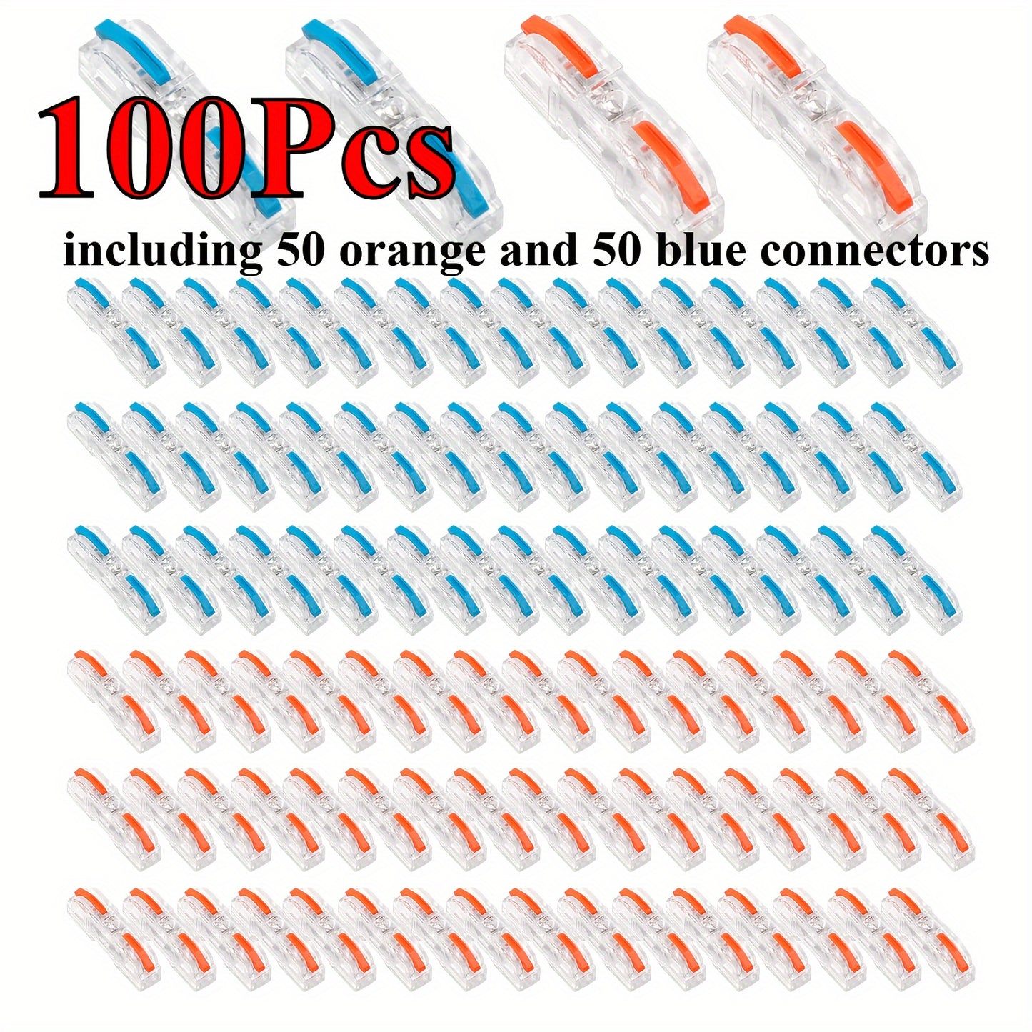 100pcs Quick Connect Wire Connectors
