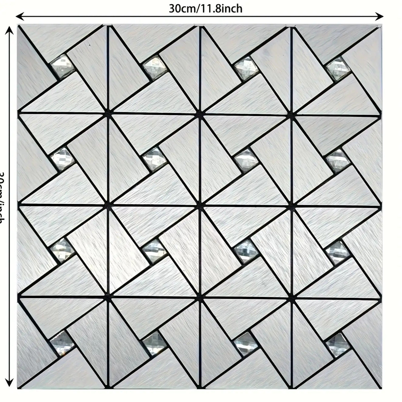 8pcs Metal Mosaic Wall Stickers