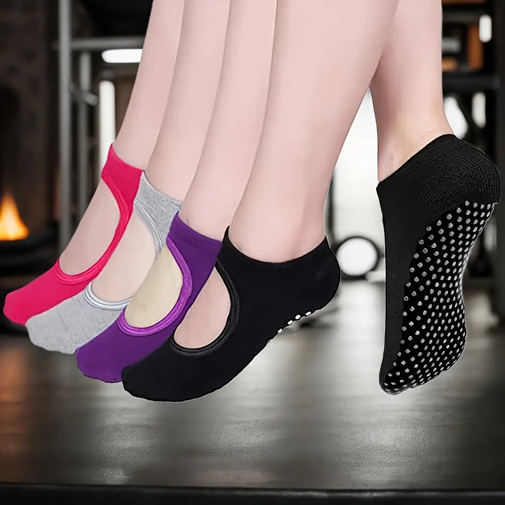 5 Pairs Anti-Slip Women's Professional Yoga Socks