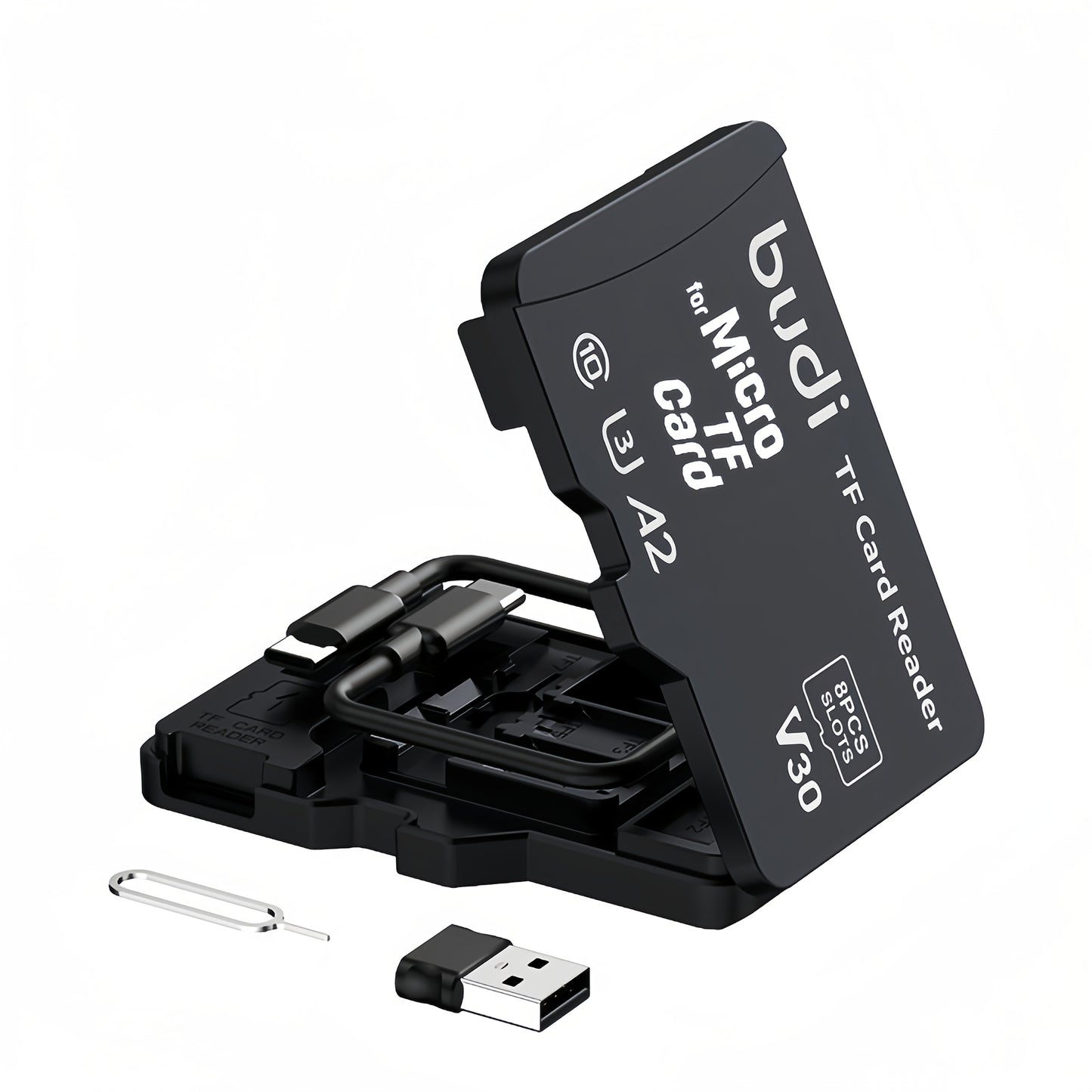 Black Multi-Function Portable Card Reader