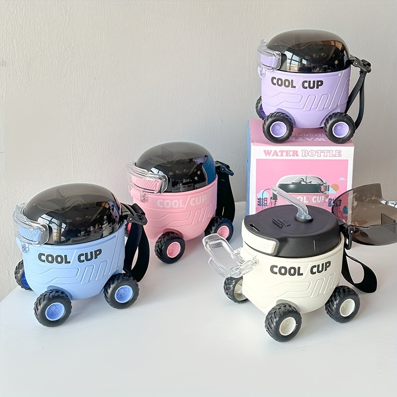 A New Type Of Cartoon Four-wheel Water Bottle