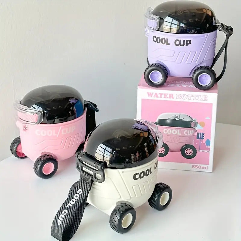 A New Type Of Cartoon Four-wheel Water Bottle