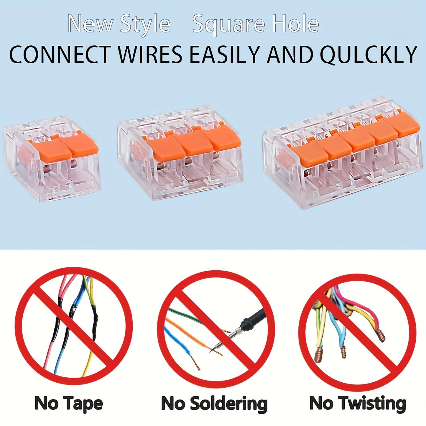 electrical quick connectors, lever wire connectors combination kit