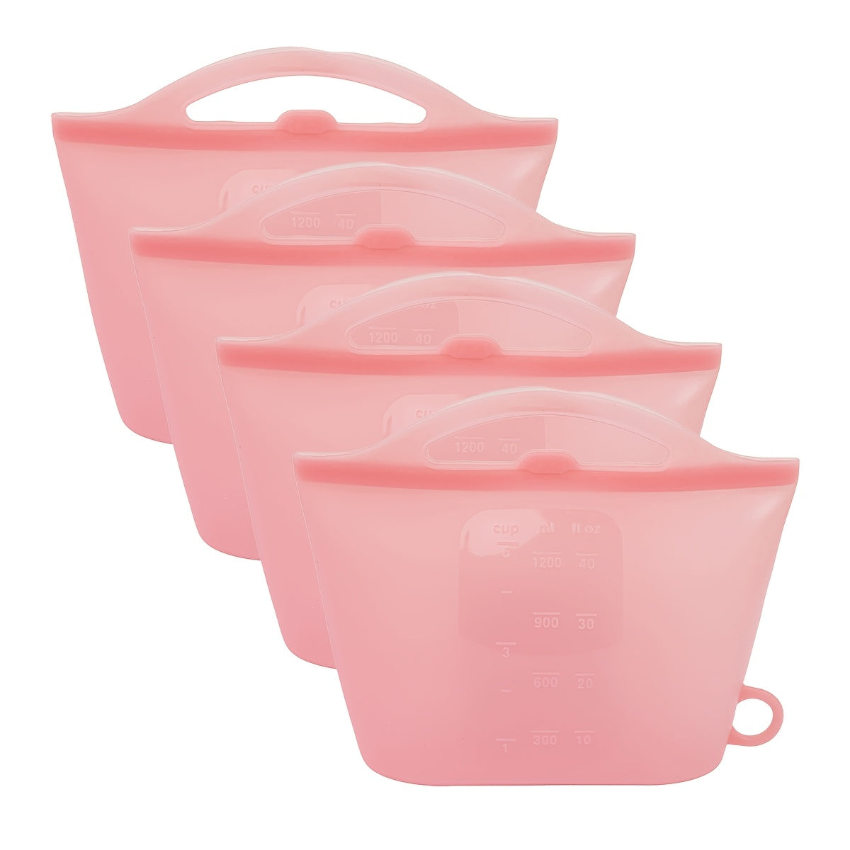 4pcs Leak-Proof Silicone Food Storage Containers