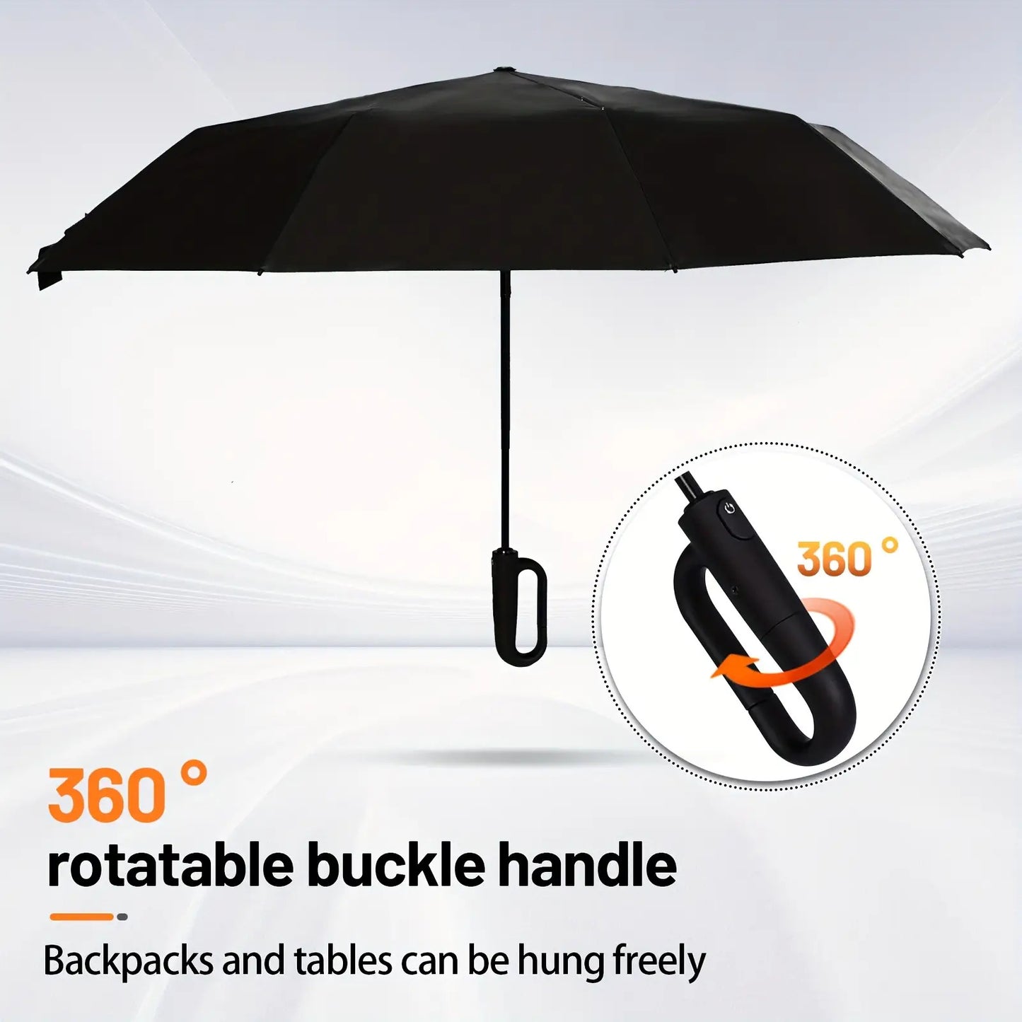 Automatic Umbrella with 10-Rib Windproof Design