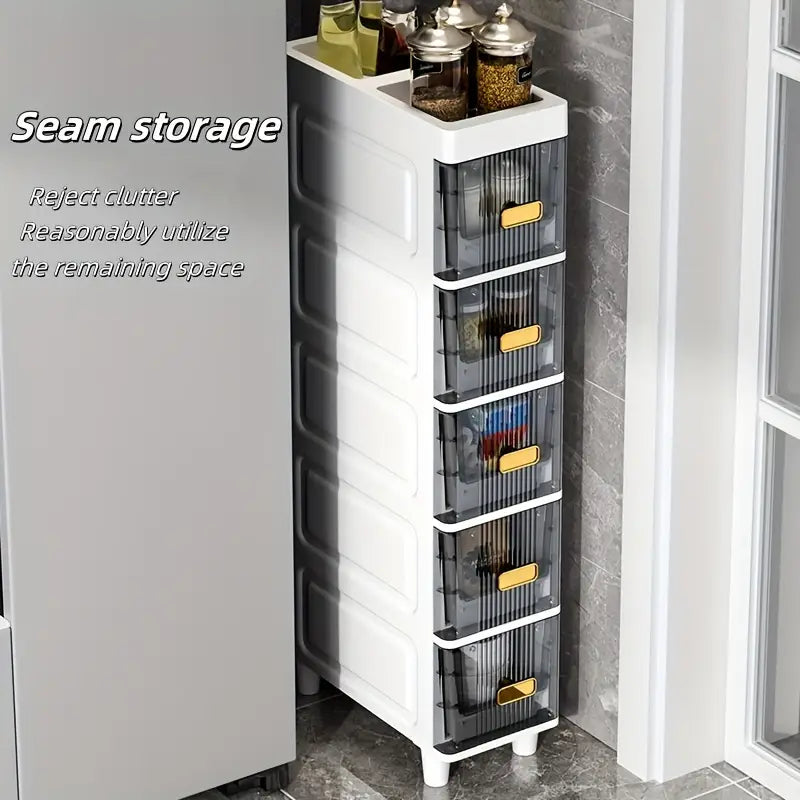 Storage Cabinet with Drawers - Stacking Plastic Organizer
