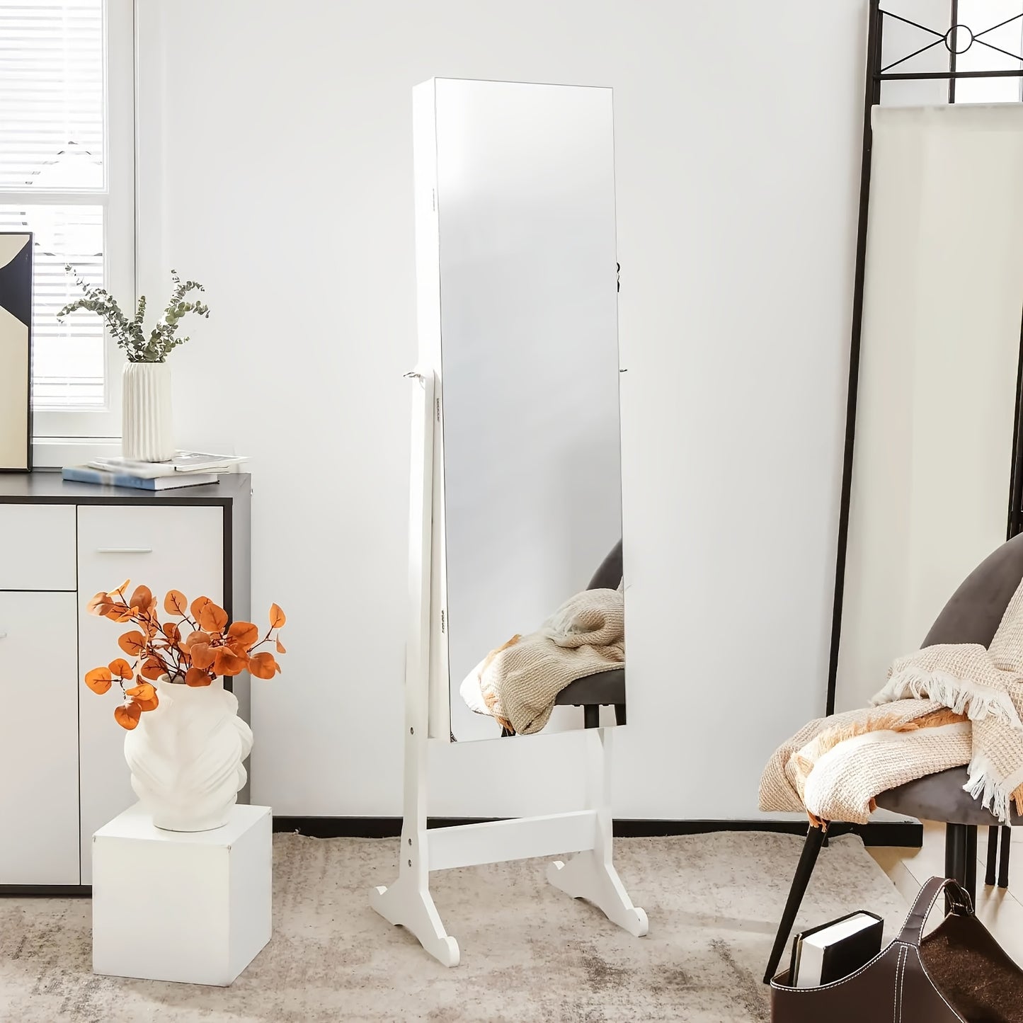 Full-length MirrorJewelry Armoire Storage Jewelry