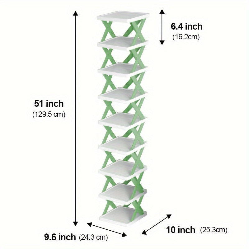 9 Tier Shoe Rack, Space-saving Vertical Shoe Rack
