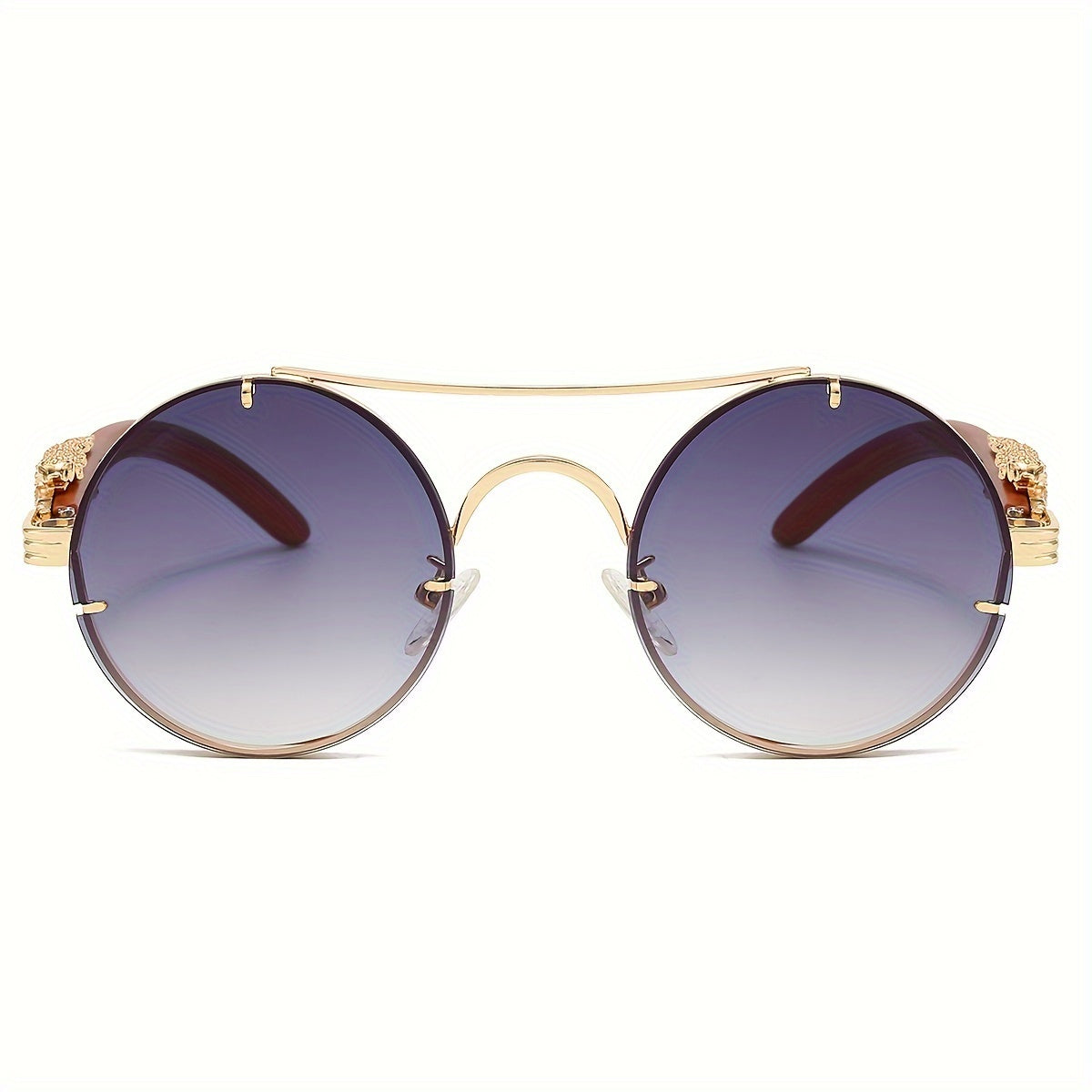 Fashionable Round Metal Frame Glasses