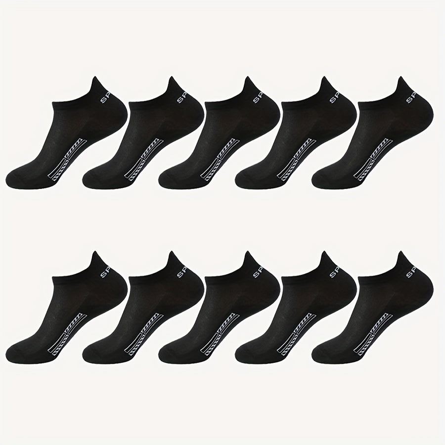 10 Pairs Of Unisex Cotton Blend Anti Odor