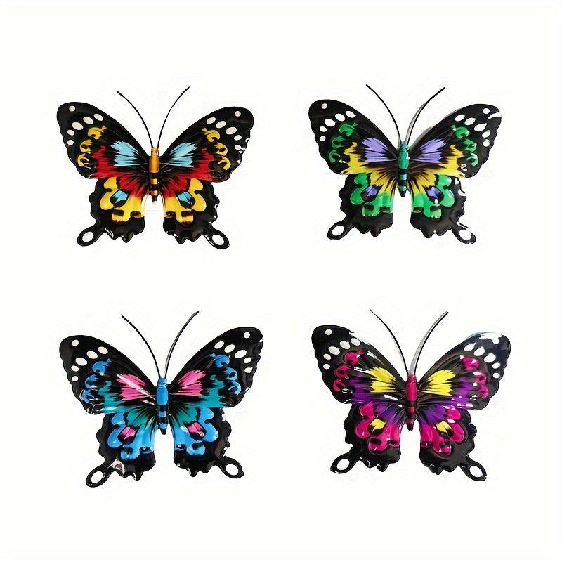 4-Pack Metal Butterfly Wall Art