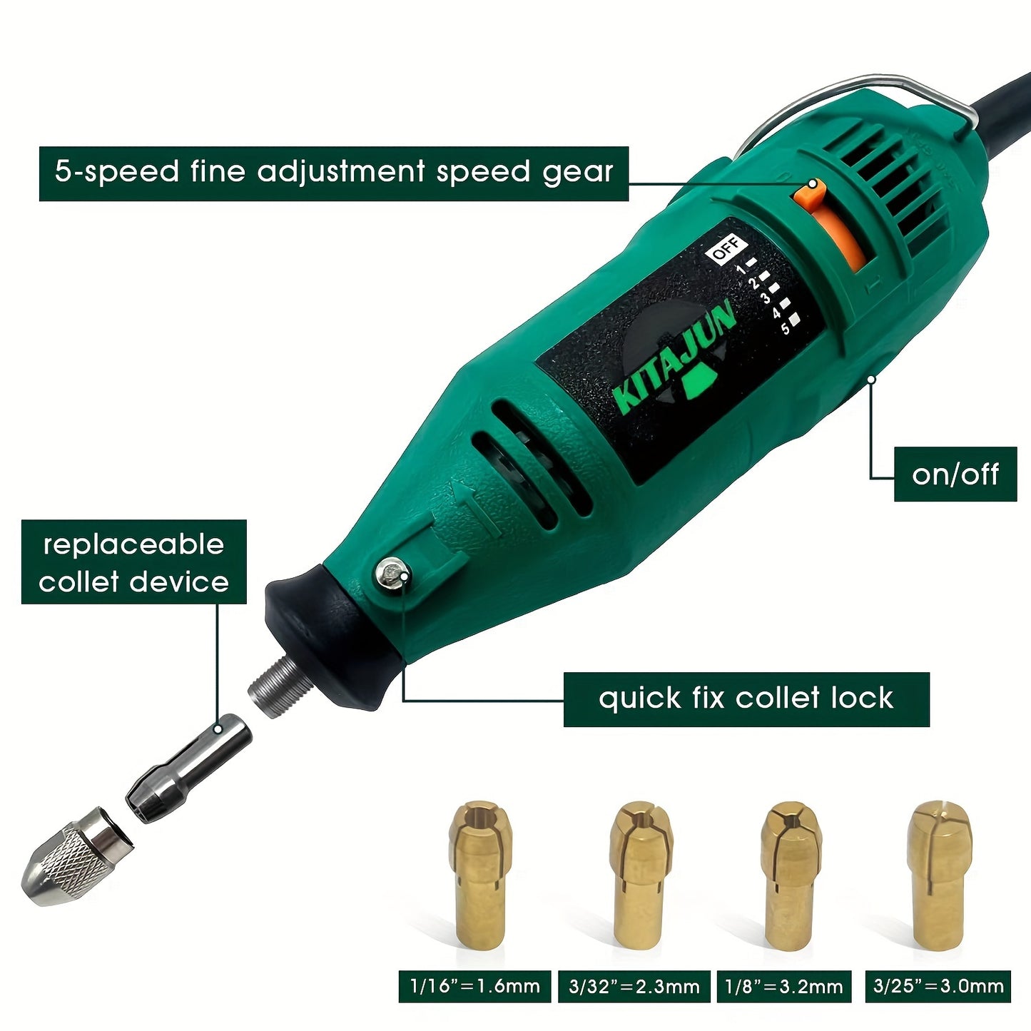 1Pc Rotary Tool Kit, Power Multipurpose Set