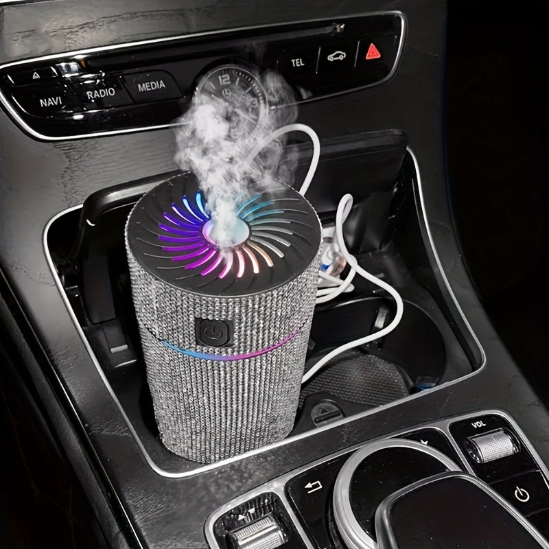 Deluxe Rhinestone Car Diffuser Humidifier, LED Light Aromatherapy Air Freshener