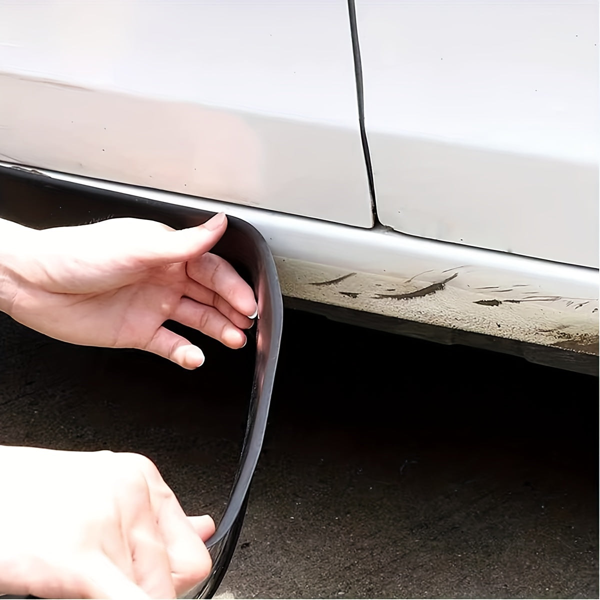 Universal Fit Rubber Car Side Guards - Anti-Scratch & Impact Protection
