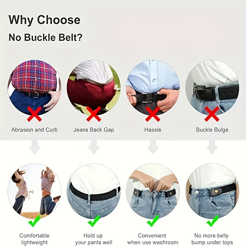 Women's Elastic Waist Belt - Adjustable Waistband Pants