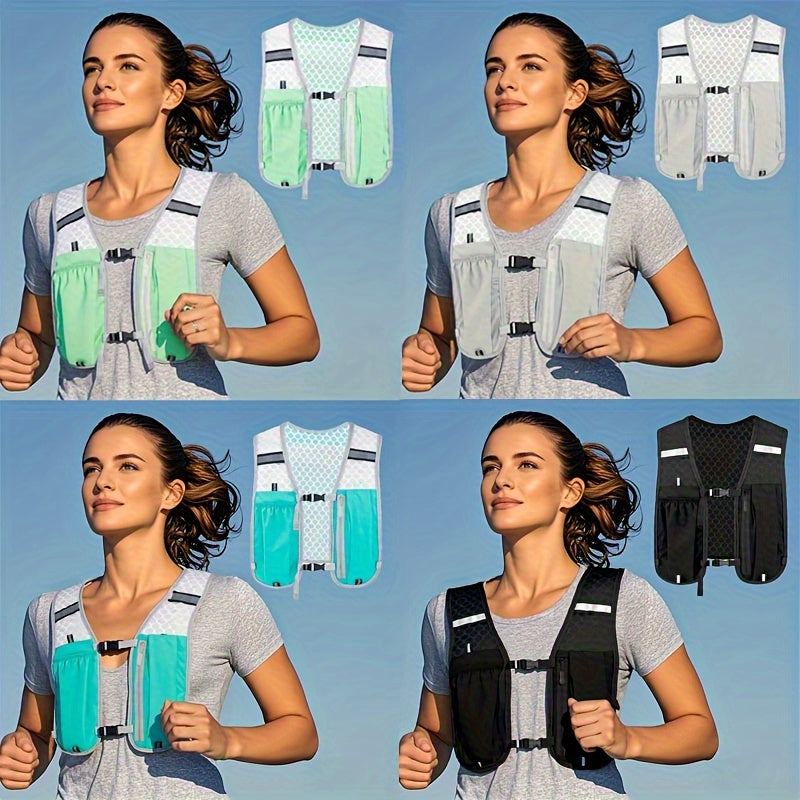 Unisex Lightweight Sports Vest with Phone and Water Bottle Pockets