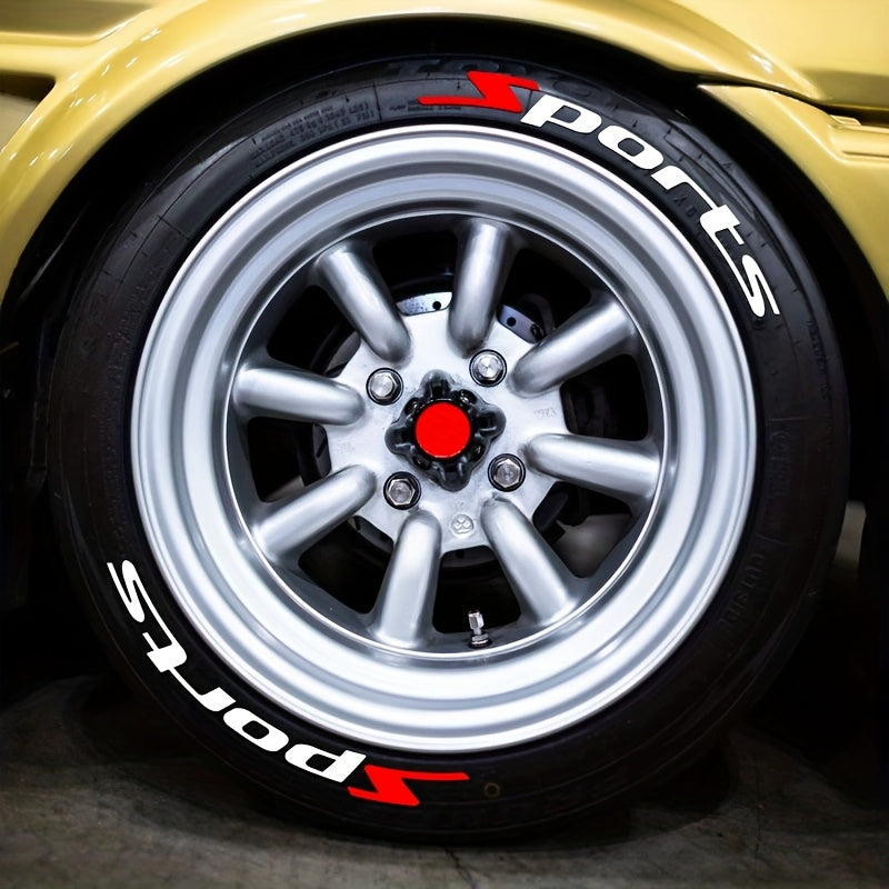 8pcs for Four Tires SPORTS Sticker for Car Wheel Styling
