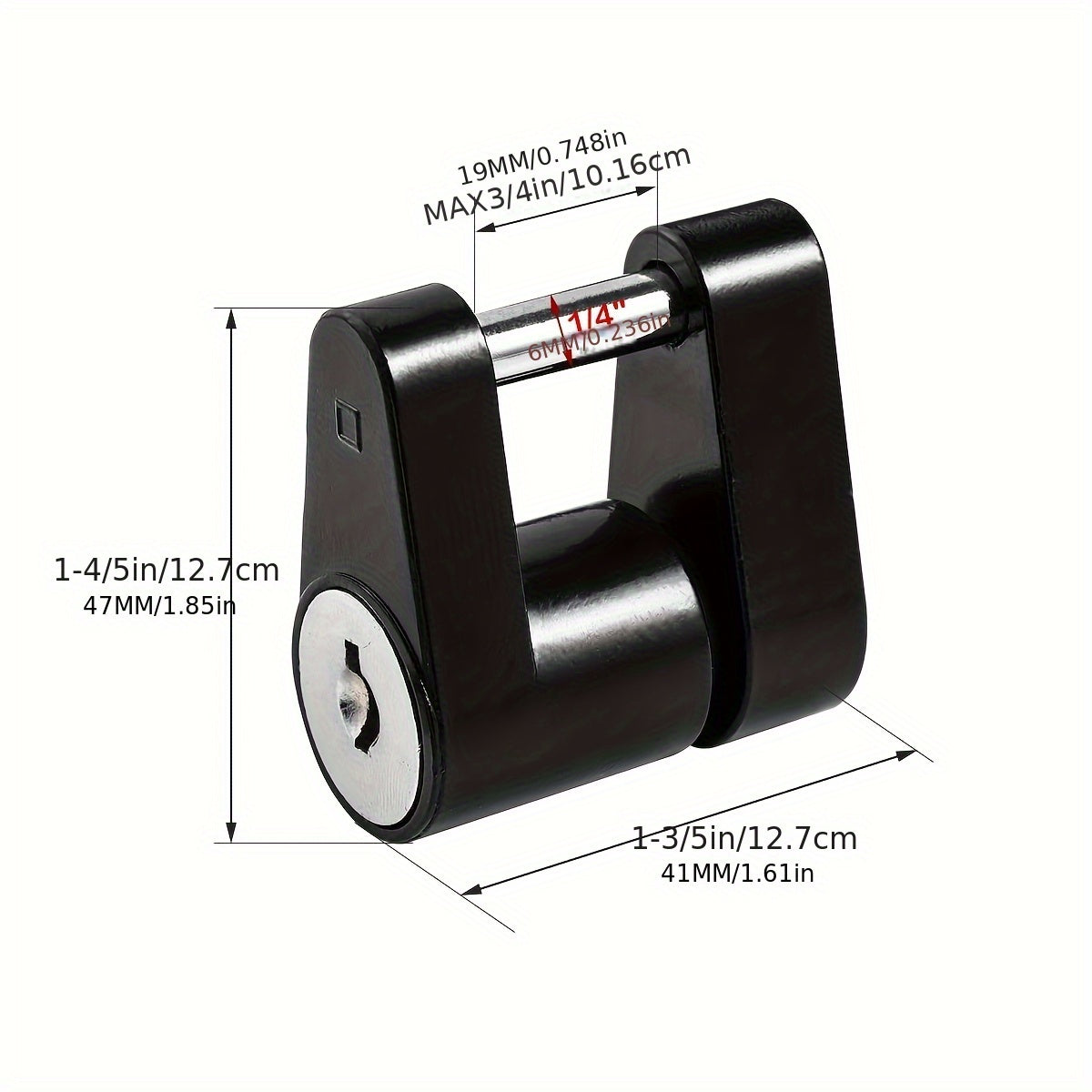 Heavy-Duty Carbon Steel Trailer Hitch Coupler Lock
