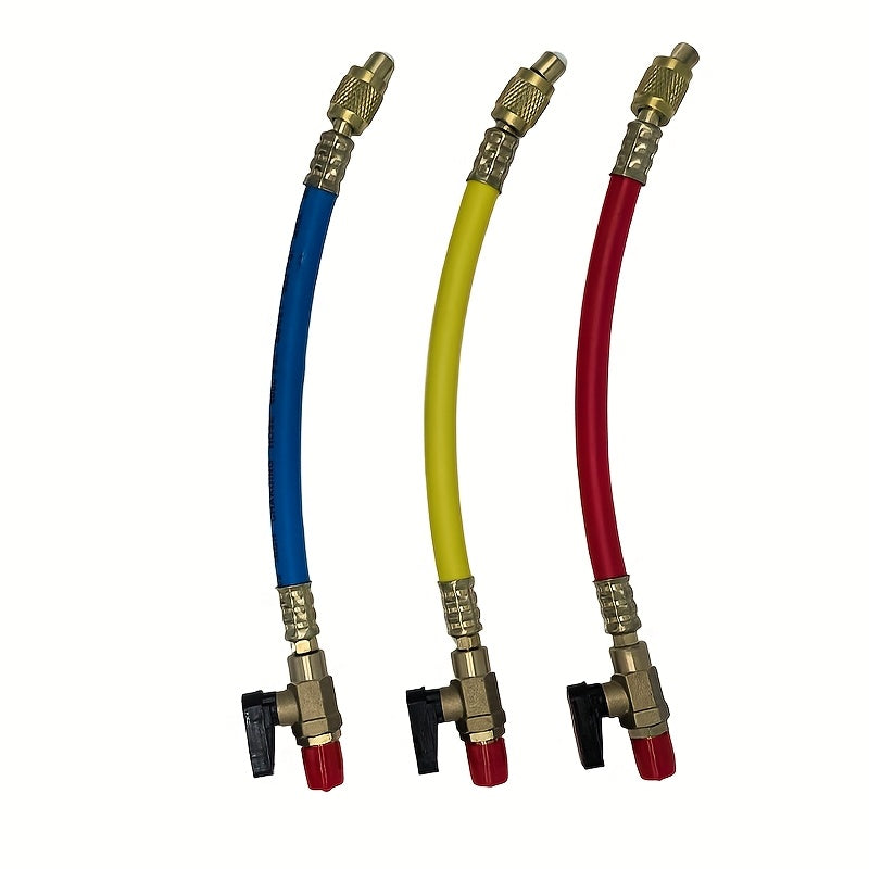 3pcs A/C Refrigeration Charging Hose Set with Ball Valve