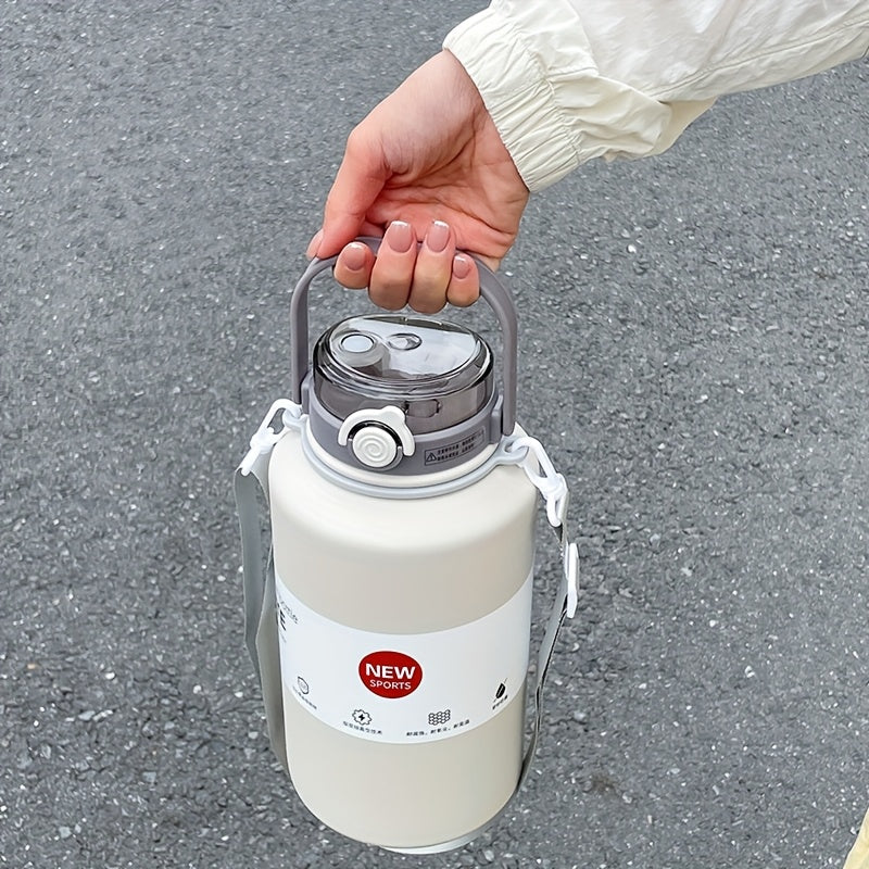 1pc Stainless Steel Insulated Tumbler 1000ml Large Capacity with Handle