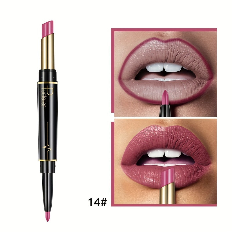 15 Color 2-In-1 Double-Ended Lipstick & Lip Liner