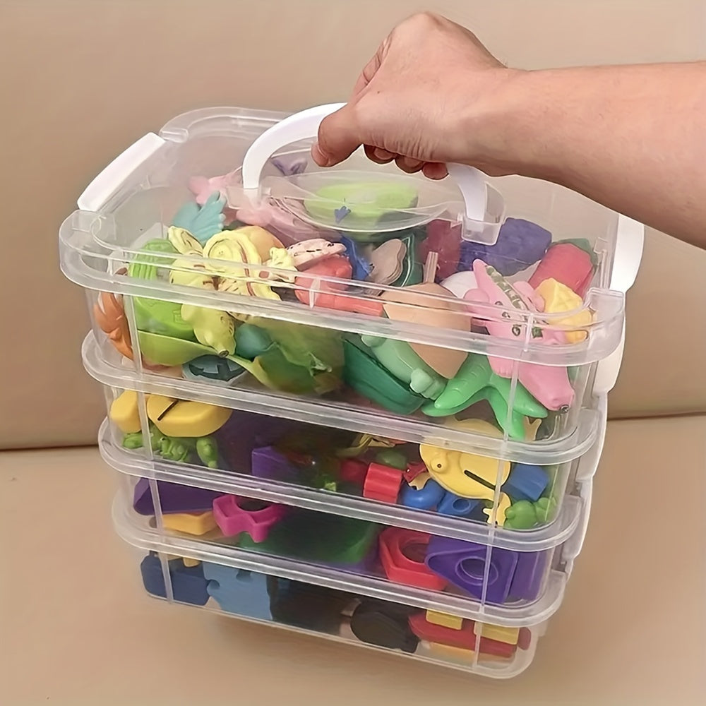 4-Layer Stackable Transparent Plastic Storage Box