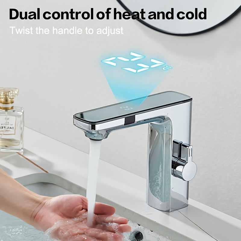 Touchless Bathroom Faucet with Dual Control