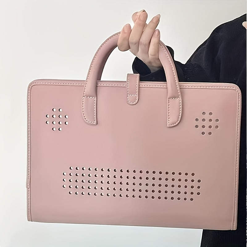 Stylish Pink PVC Laptop Bag