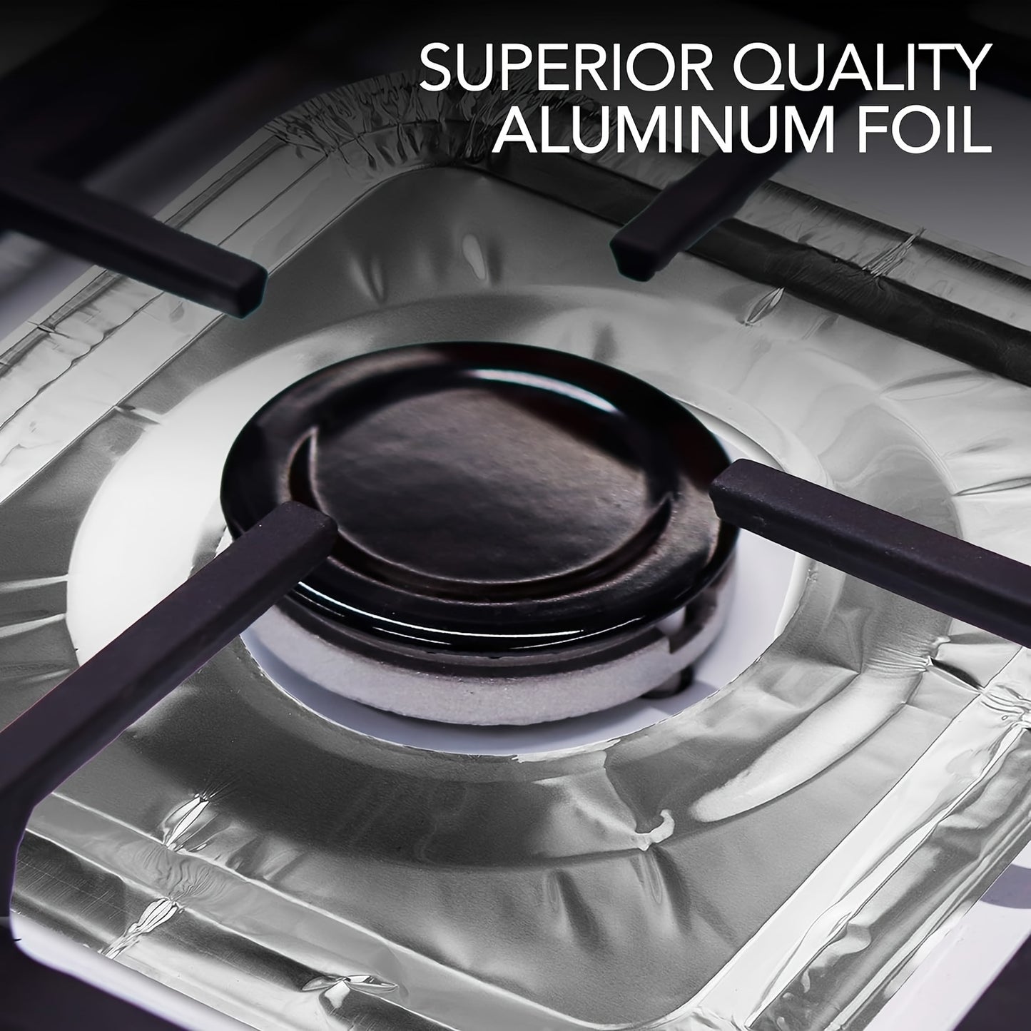 100 Aluminum Foil Square Stove Burner Covers One-time Heavy Thick Mass Pads