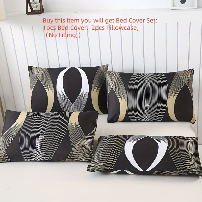 Advanced Comfort Geometric Flower Bed Sheet Bedding Set